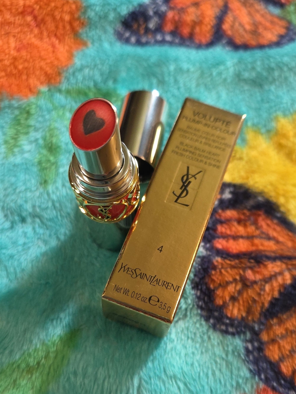 Yves Saint Laurent YSL Volupté Plump In Colour Lip Balm 4 Exposing Coral NIB